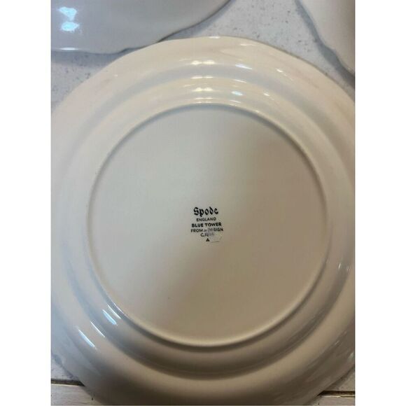 Set of 5 Spode Vintages Discontinued Copeland Blue Tower Salad Plates 8 1/2 “ - Picture 5 of 12